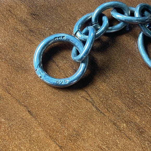 Sterling silver chain with Daisy charm 925 vintage flower - Picture 5 of 5